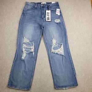 Almost Famous Jeans‎ Womens Size 13 90's Fit Distressed PT29X-KR NEW